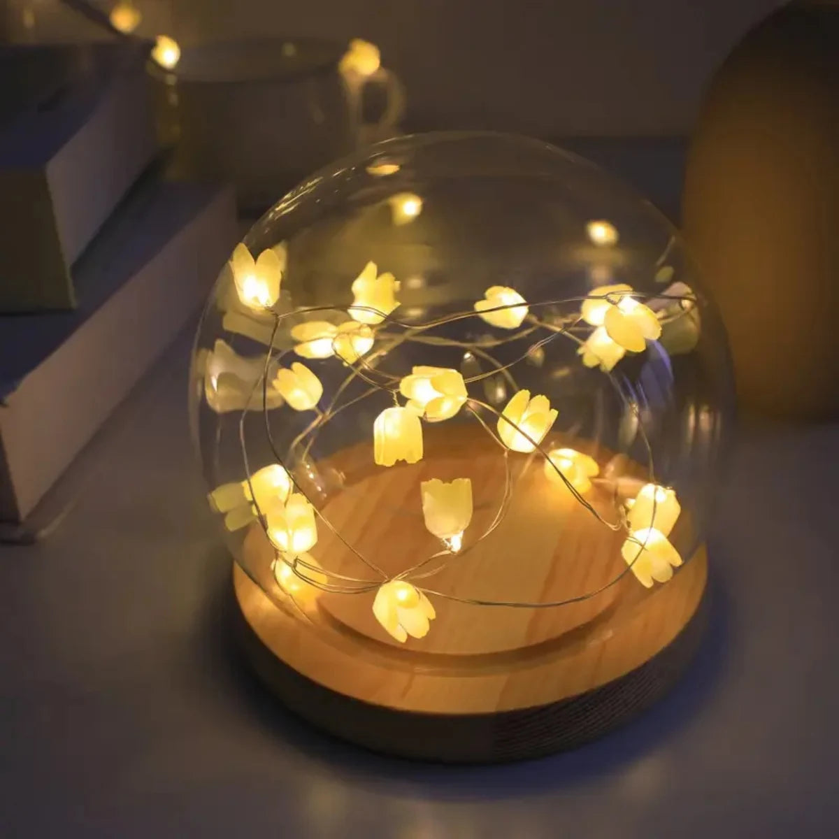 Guirlande lumineuse tulipe 20 LED verte