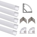 Profil aluminium ruban LED 0.5m vue d'ensemble