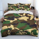 Détail du tissu microfibre de la parure de lit camouflage