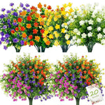 Fleurs artificielles extérieures résistantes aux UV en bouquet vert