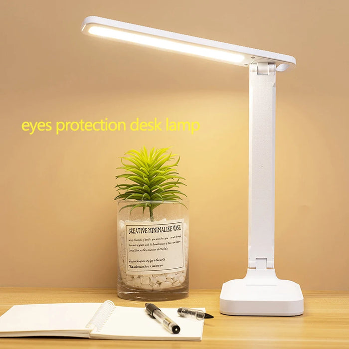 Lampe de lecture LED pliante rechargeable USB sur table de chevet