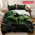 Détail de la housse de couette Hulk en microfibre douce