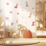 Sticker mural bébé animaux forêt