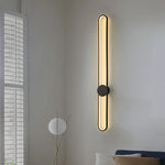 Applique murale LED installée au-dessus d'un canapé moderne