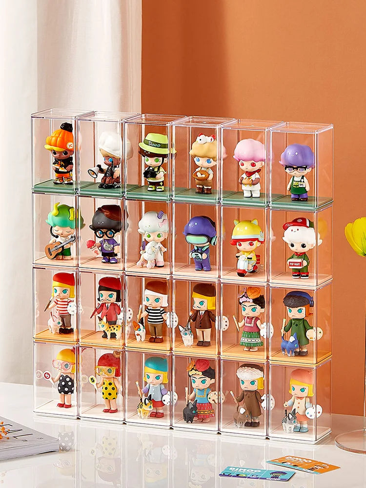 Boîte de rangement acrylique transparente pour figurines