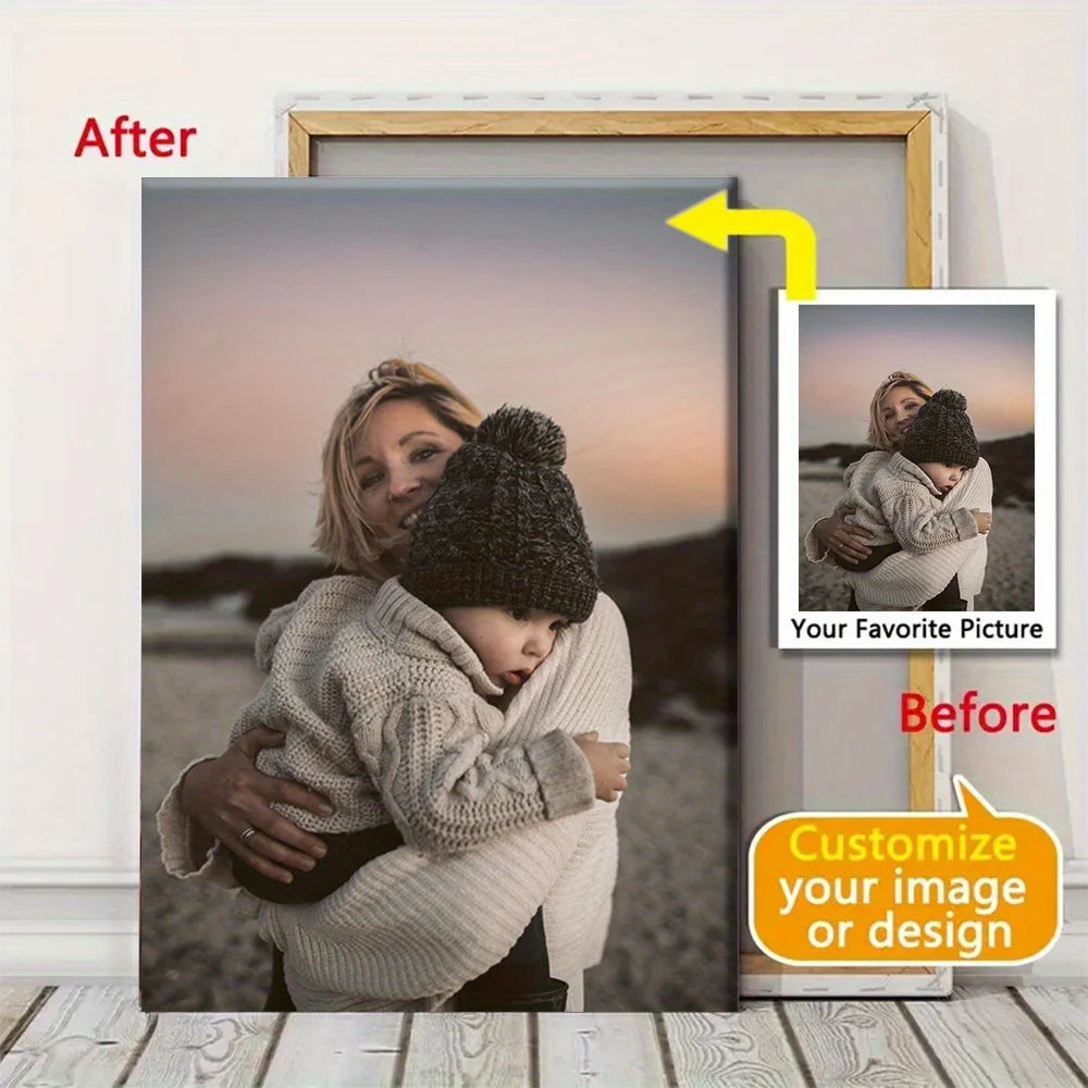 Toile imprimée HD avec cadre blanc pour décoration murale moderne