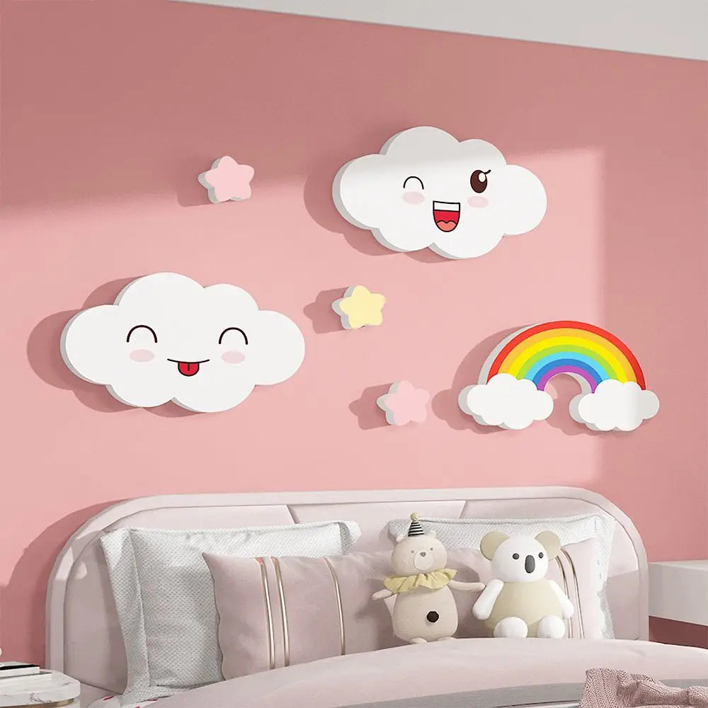 Autocollant mural 3D PVC bleu ciel pour mur