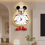Horloge murale LED design Mickey noire style nordique