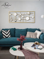 Pendentif mural rond design moderne kaki foncé