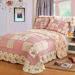 Couvre-lit patchwork coton blanc pour lit 1.5m