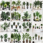 Sticker mural plante verte 3D tropical