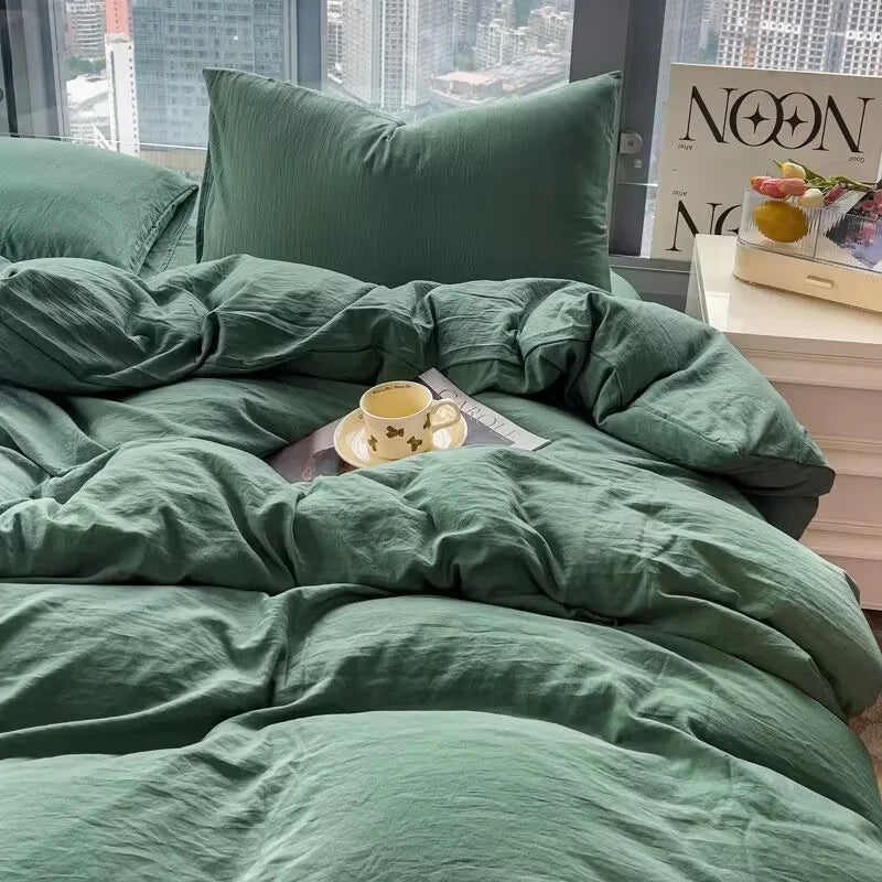 Parure de lit avec housse de couette et taies d'oreiller