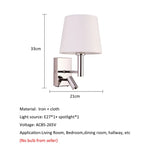 Lampe murale chromée design moderne pour salon