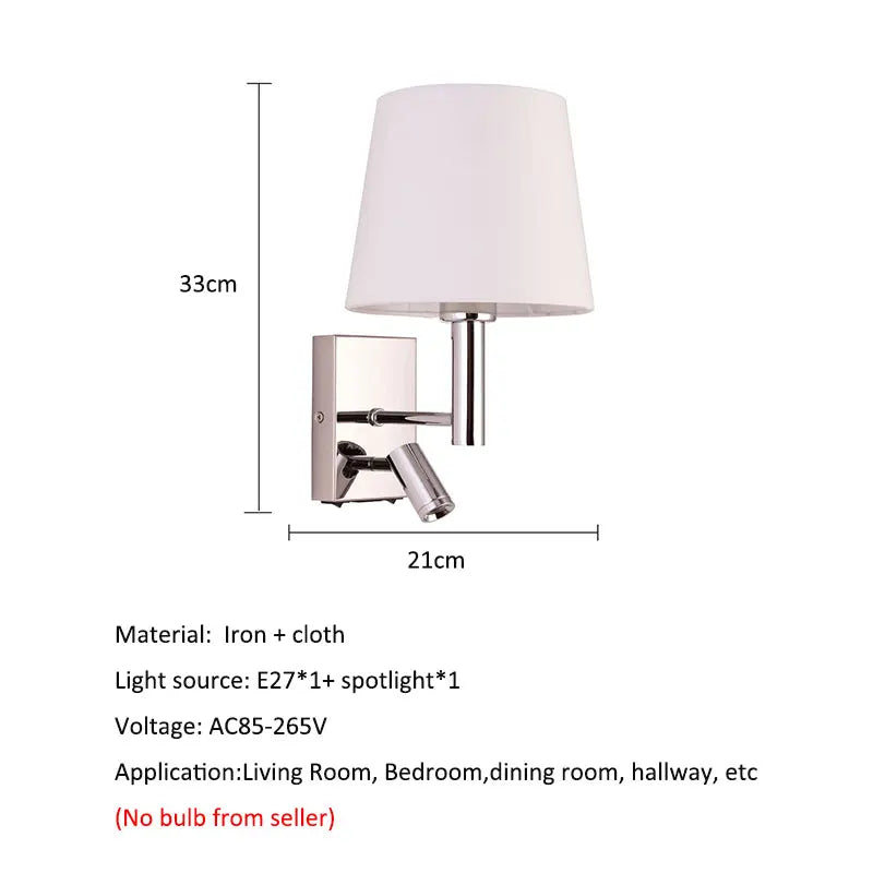 Lampe murale chromée design moderne pour salon