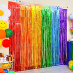 Pack de 6 rideaux à franges multicolores pour événements spéciaux