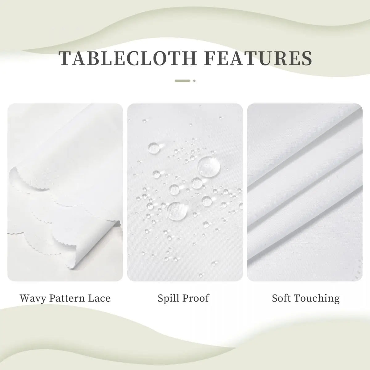 Détail motif berbère imprimé sur nappe imperméable