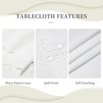 Détail motif berbère imprimé sur nappe imperméable