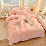 Housse de couette 150x200 princesse coréenne dentelle nœud papillon vue d'ensemble