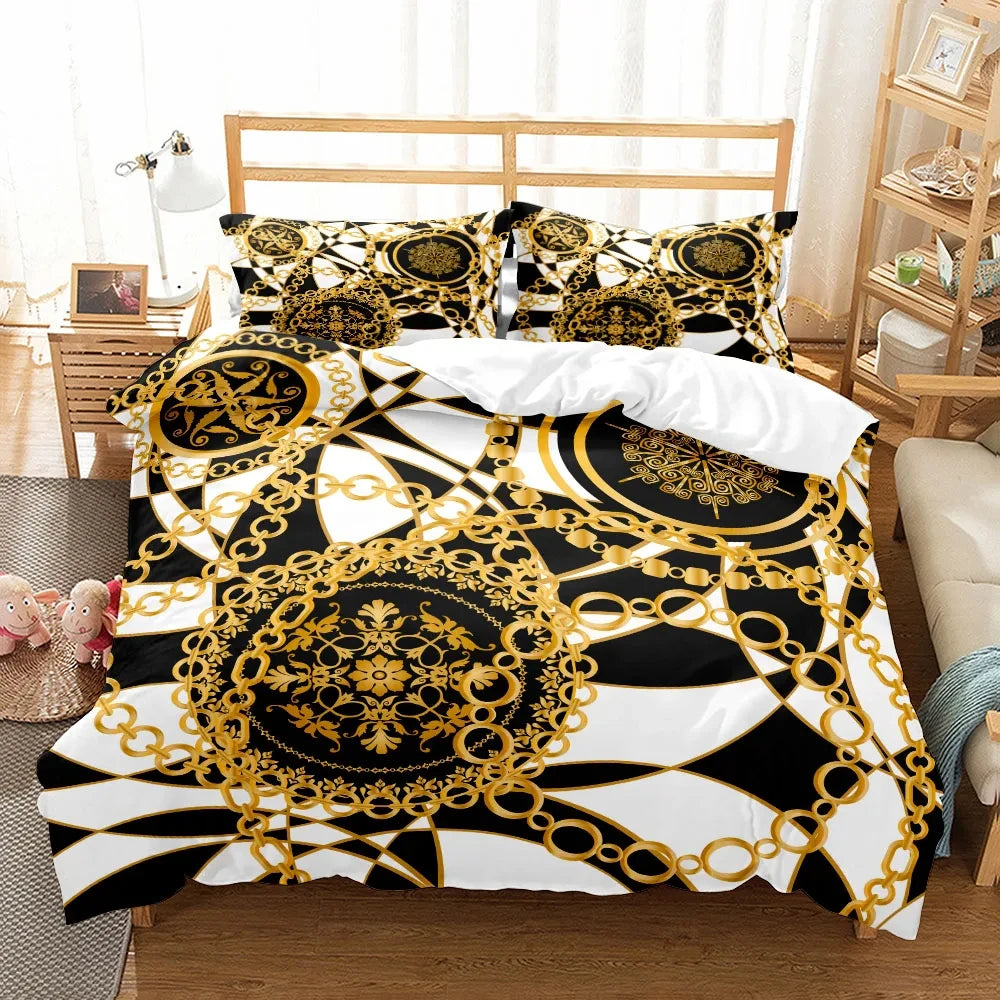 Housse de couette et taies d'oreiller bohème