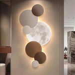 Applique murale LED moderne en forme de lune pour porche