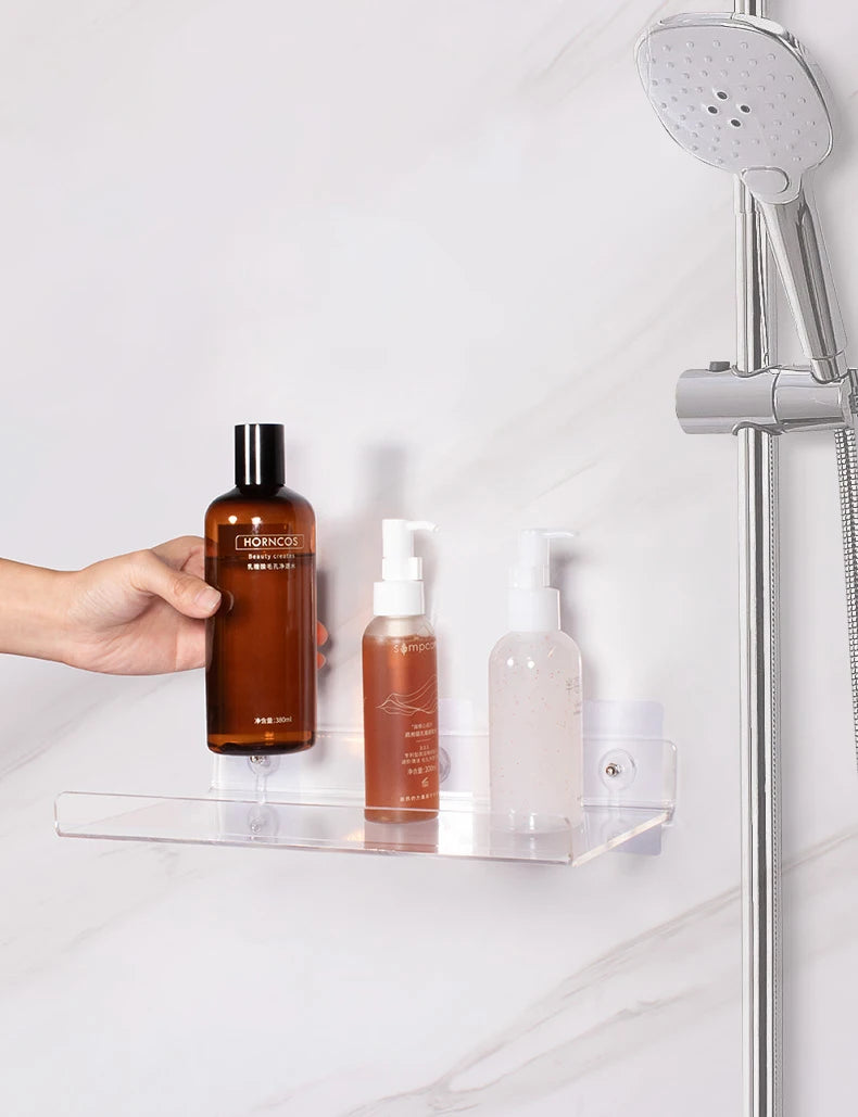 Étagère murale transparente salle de bain