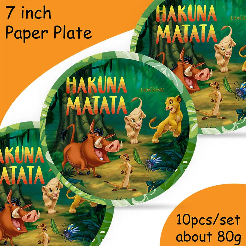 Assiettes jetables Roi Lion pour fête enfant