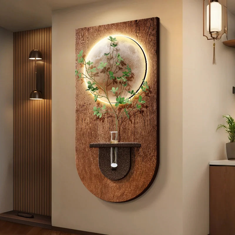 Applique murale LED en pierre pour entrée moderne