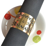 Ensemble ronds de serviette hébreu multicolores pour décoration Bar Mitzvah