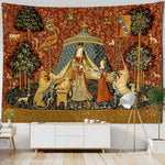 Tapisserie murale vintage plage feuilles brune