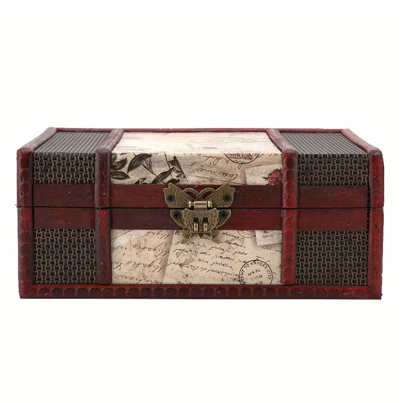 Boîte de rangement ouverte avec bijoux à l'intérieur