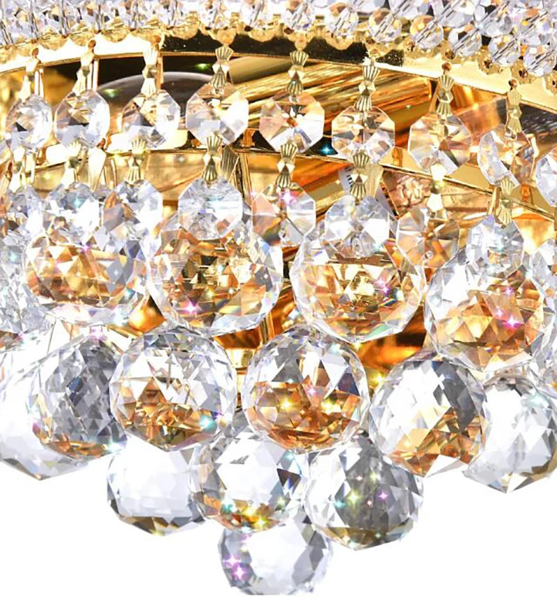 Détail des perles de cristal K9 sur l'applique murale