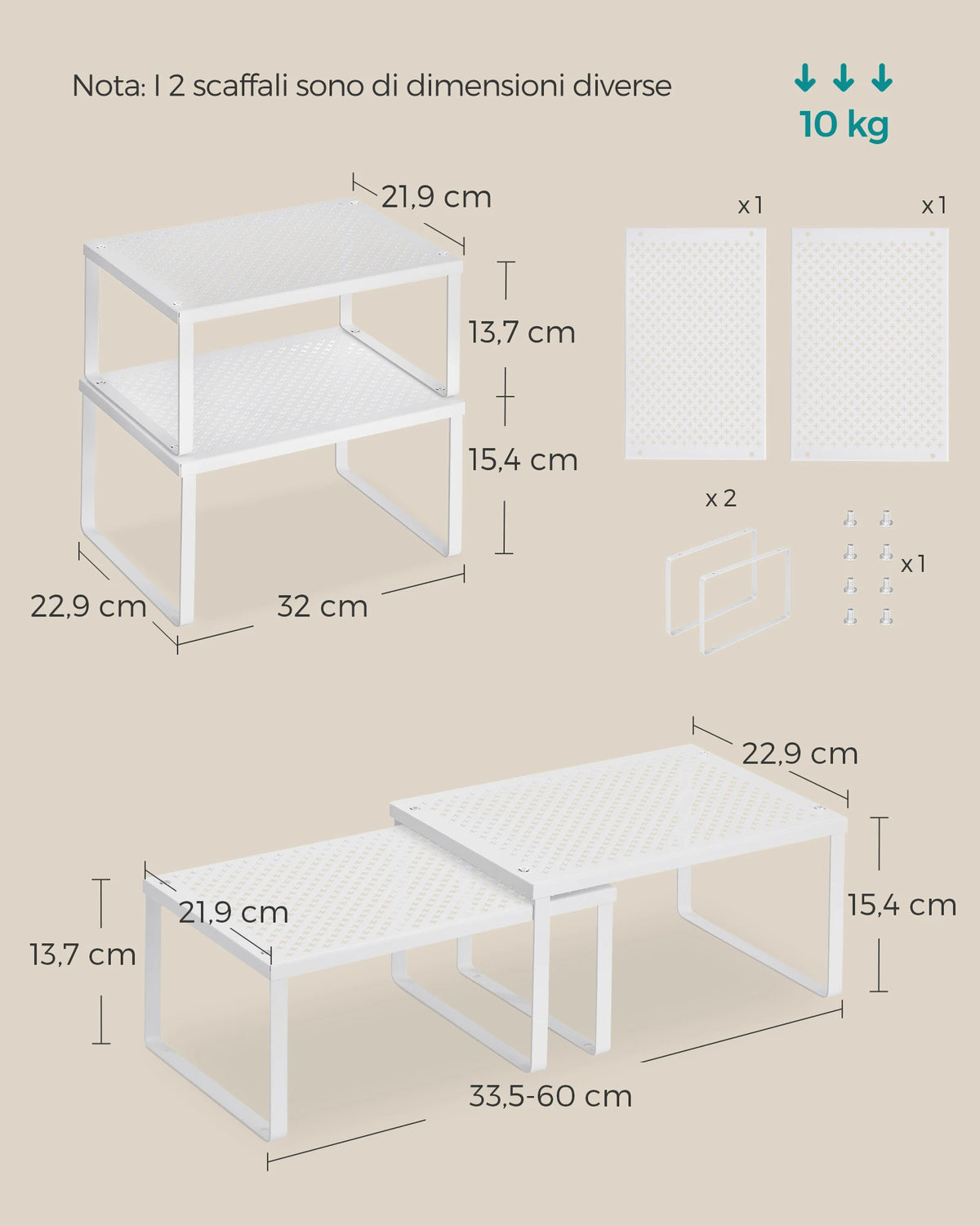 Détail de l'assemblage des étagères