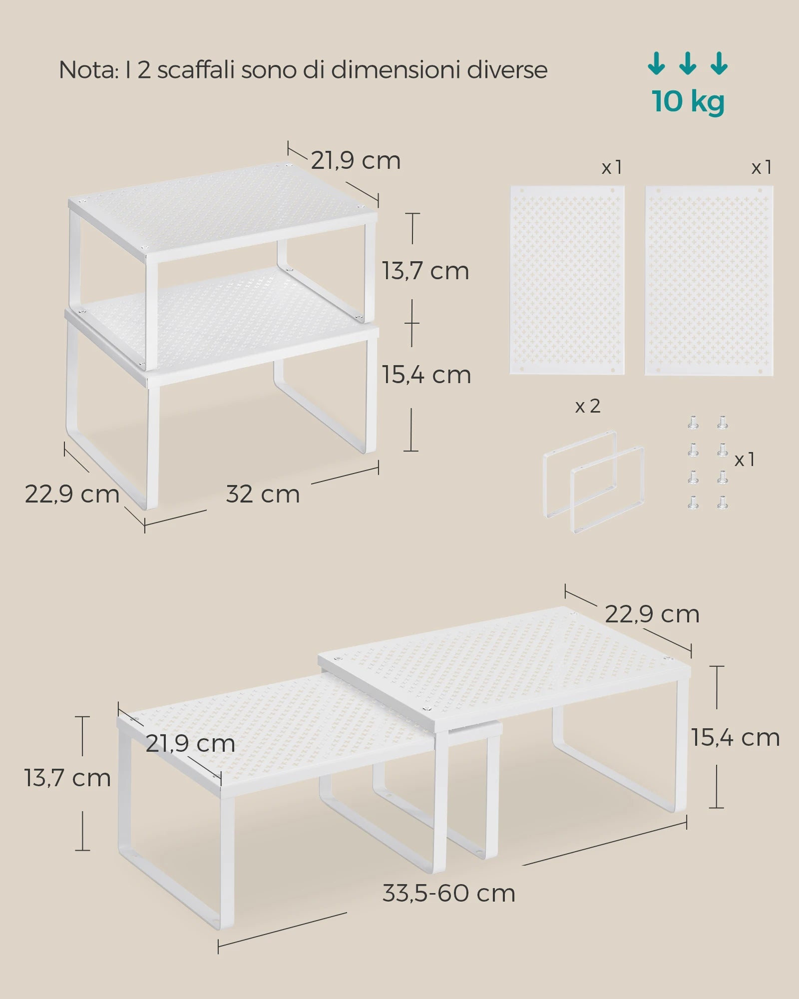 Détail de l'assemblage des étagères