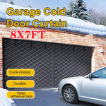 Rideau magnétique pour garage noir résistant au froid