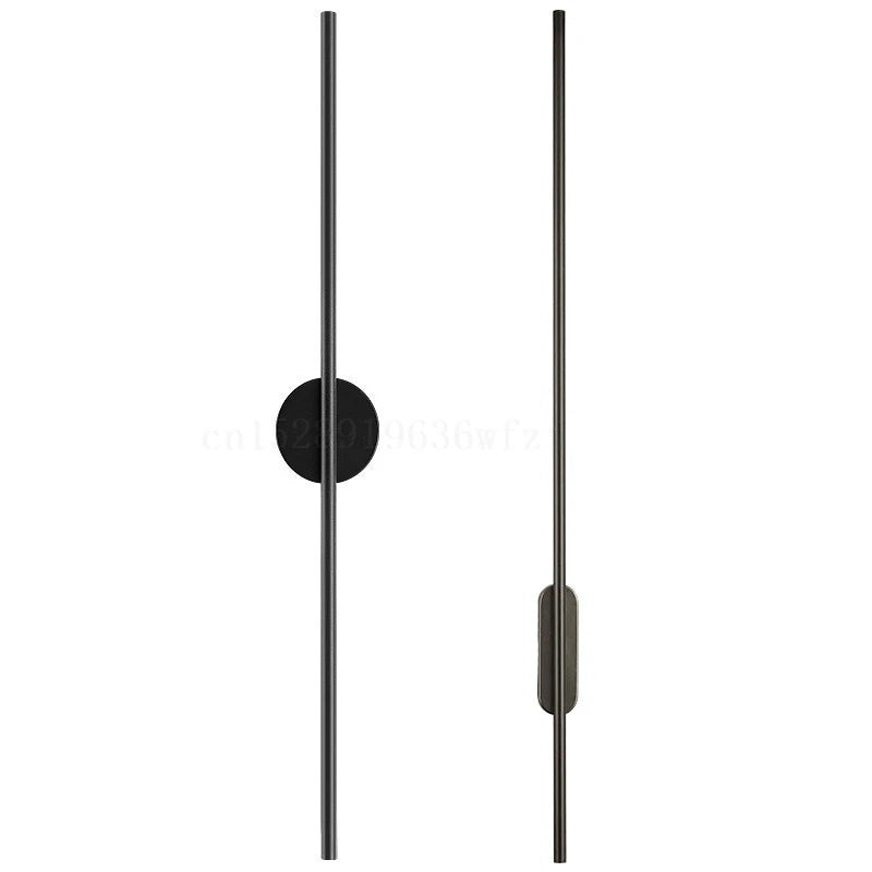 Applique murale LED noire design linéaire moderne