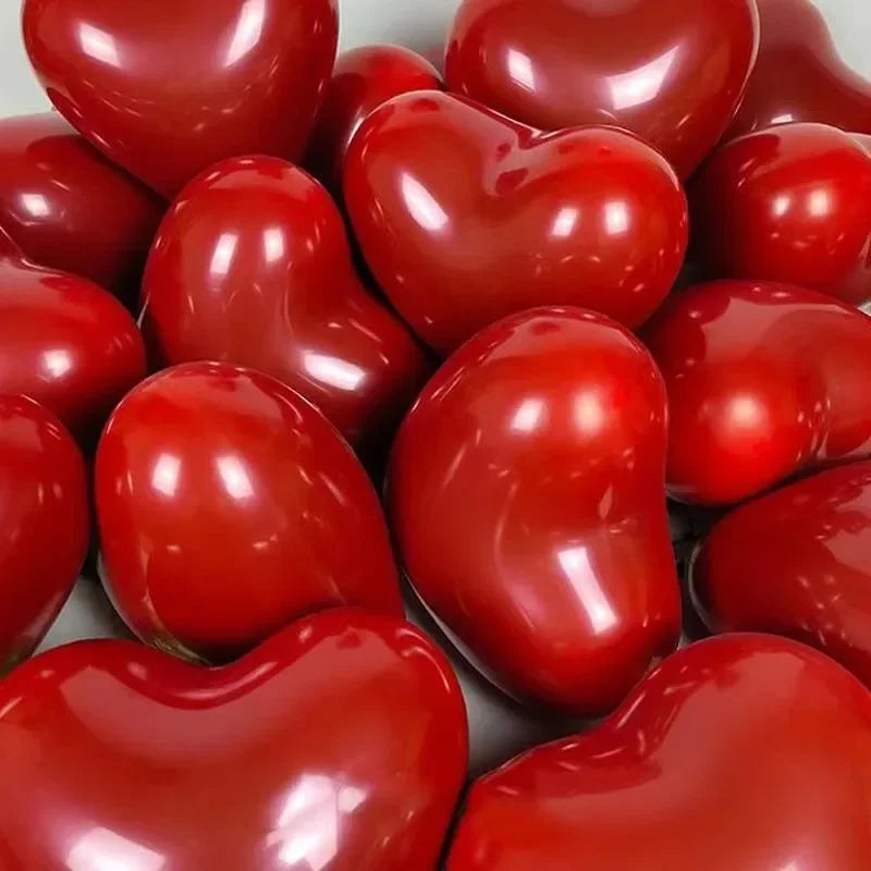 Ballon latex rouge forme coeur pour anniversaire mariage