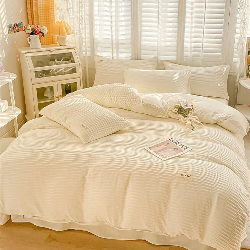 Housse couette 180x200 rose tissu bulles