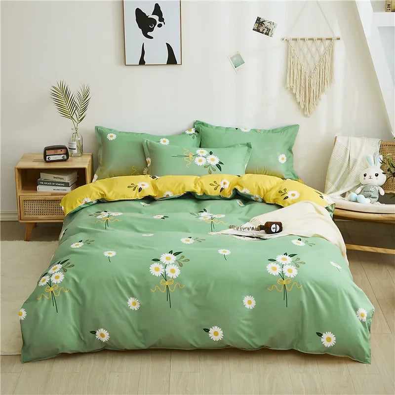 Housse de couette colorée rose pour chambre moderne