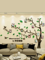 Décoration murale arbre photo avec cadre doré