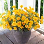 Bouquet d'hibiscus en soie vert pour balcon