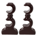 Support double rideau bois beige design