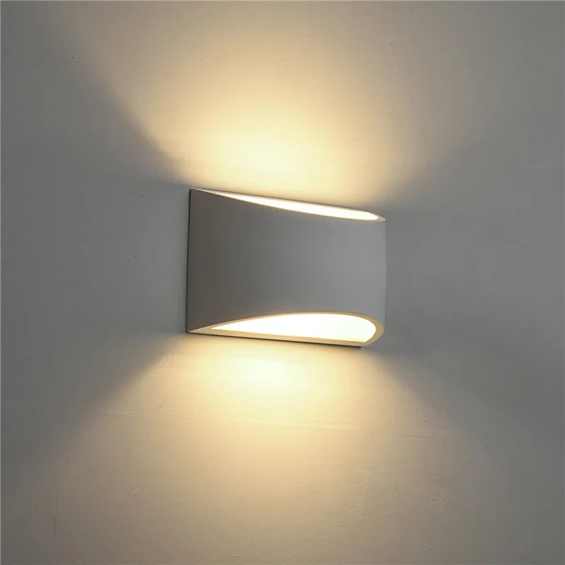 Applique murale LED gypse rouge style moderne