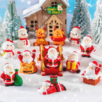 Figurine de Père Noël en résine couleur jaune clair pour décoration de Noël