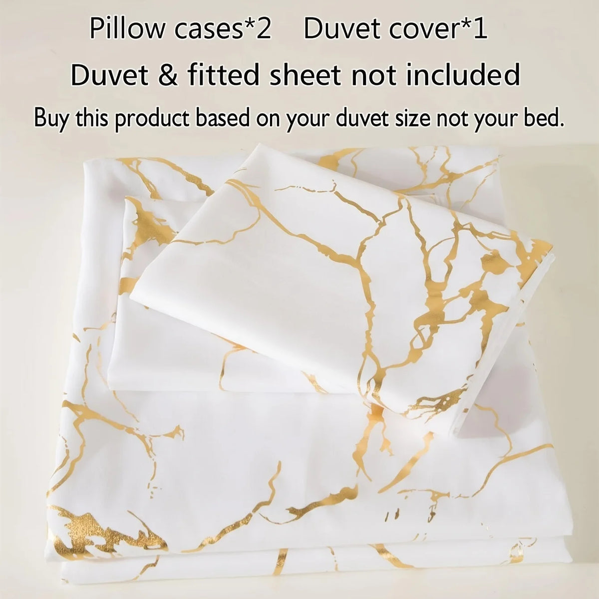 Détail motif marbre blanc sur housse de couette
