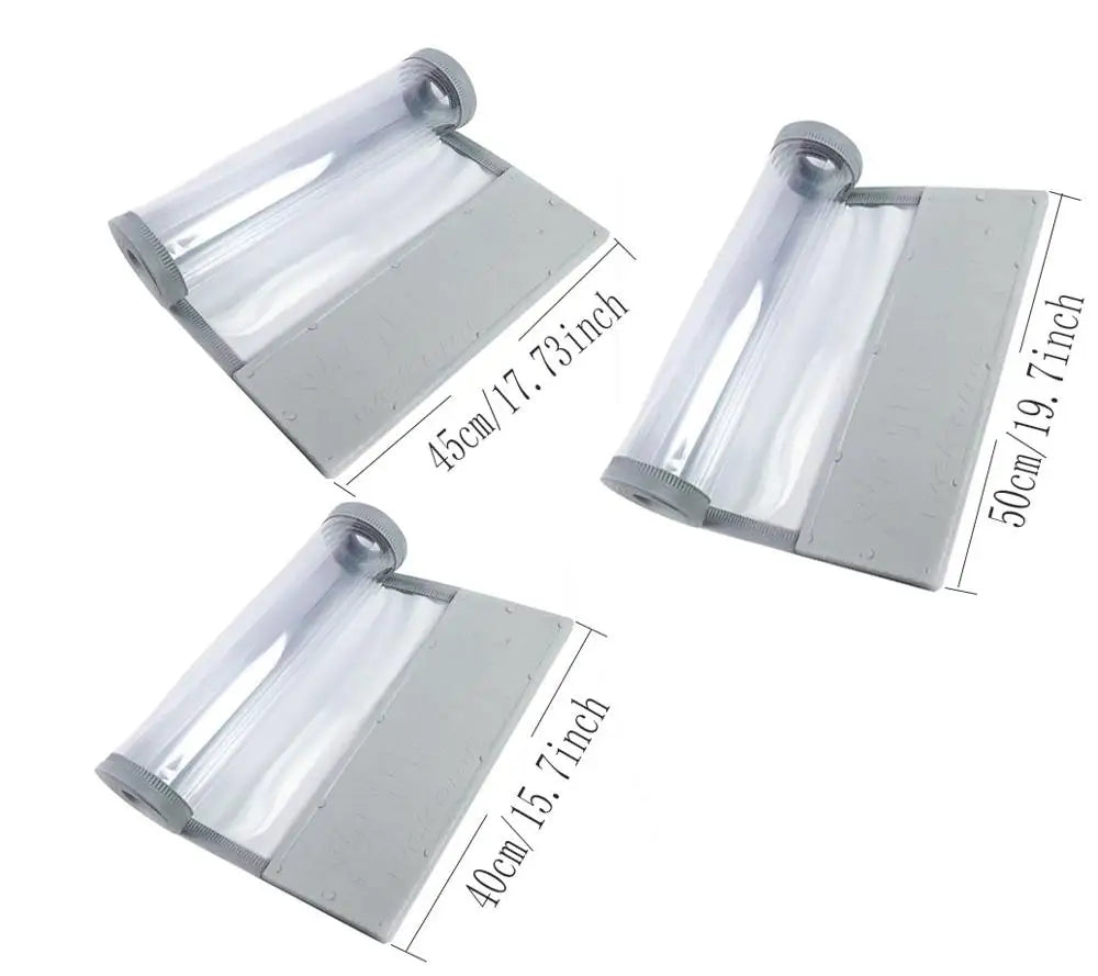 Rideau noir en PVC souple pour porte de garage avec fermeture magnétique