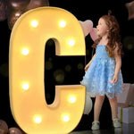 Lettre lumineuse géante LED 100 cm or