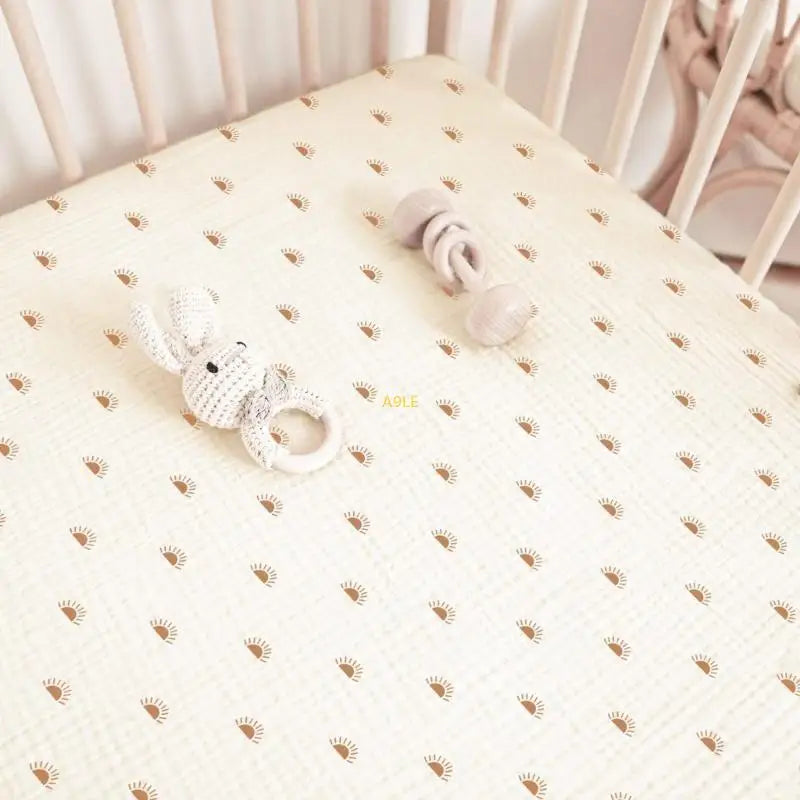 Drap-housse pour berceau bébé 28x52 cm en coton doux couleur bleu