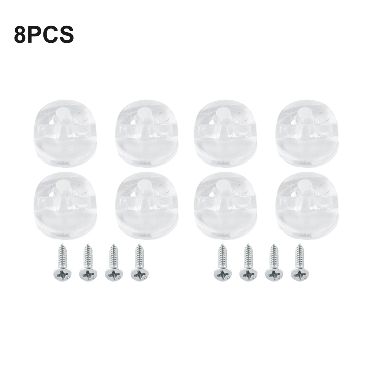Détail des clips de fixation en plastique pour miroir