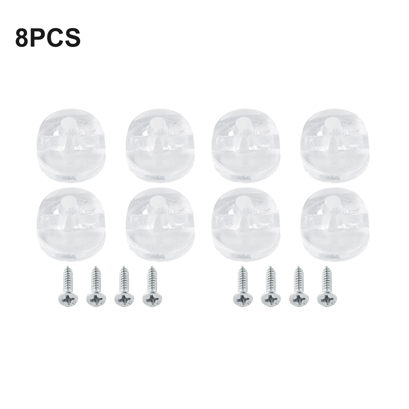 Détail des clips de fixation en plastique pour miroir