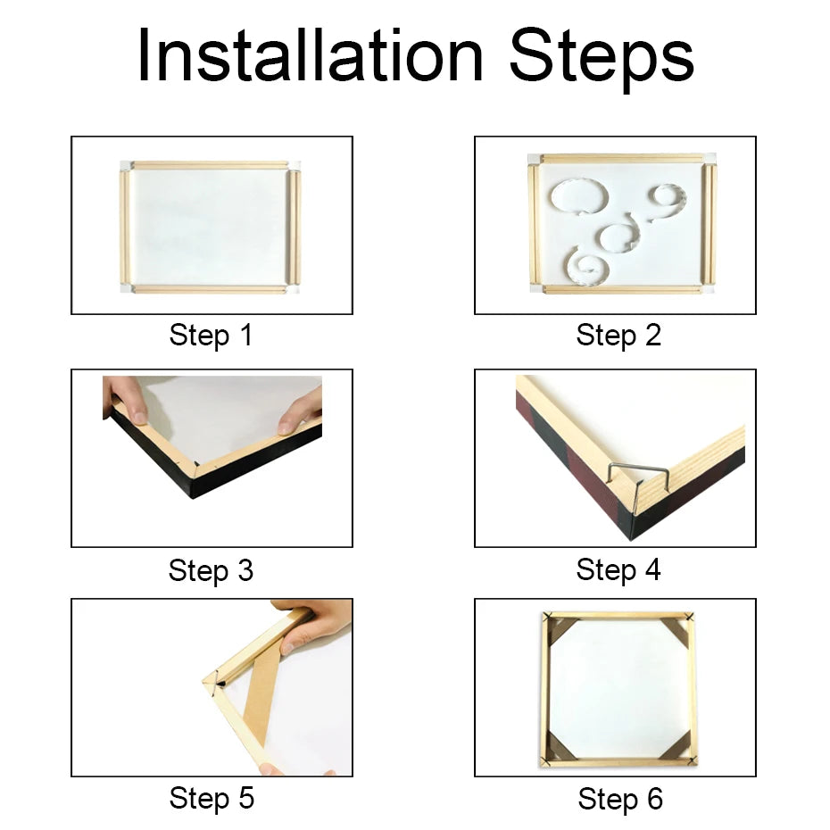 Cadre photo 50x70 en bois noir pour décoration minimaliste